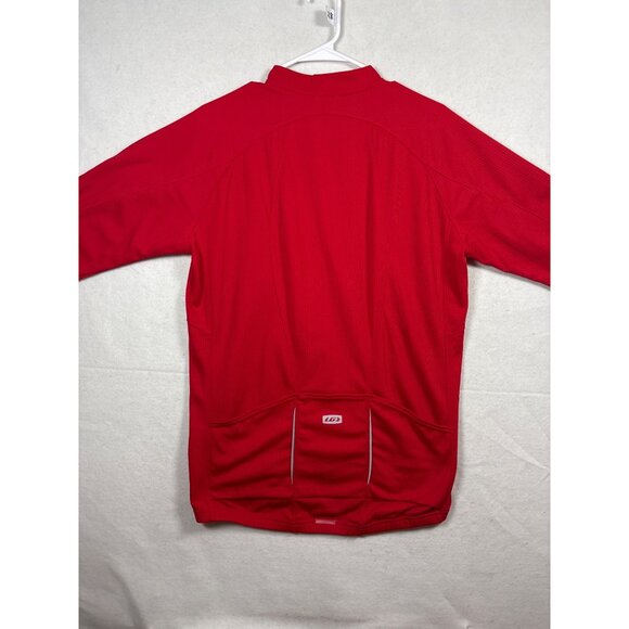 LG Edge 2 Red Jersey L/G 100% Polyester Half-Zip Long Sleeve Cycling Top - Picture 12 of 13